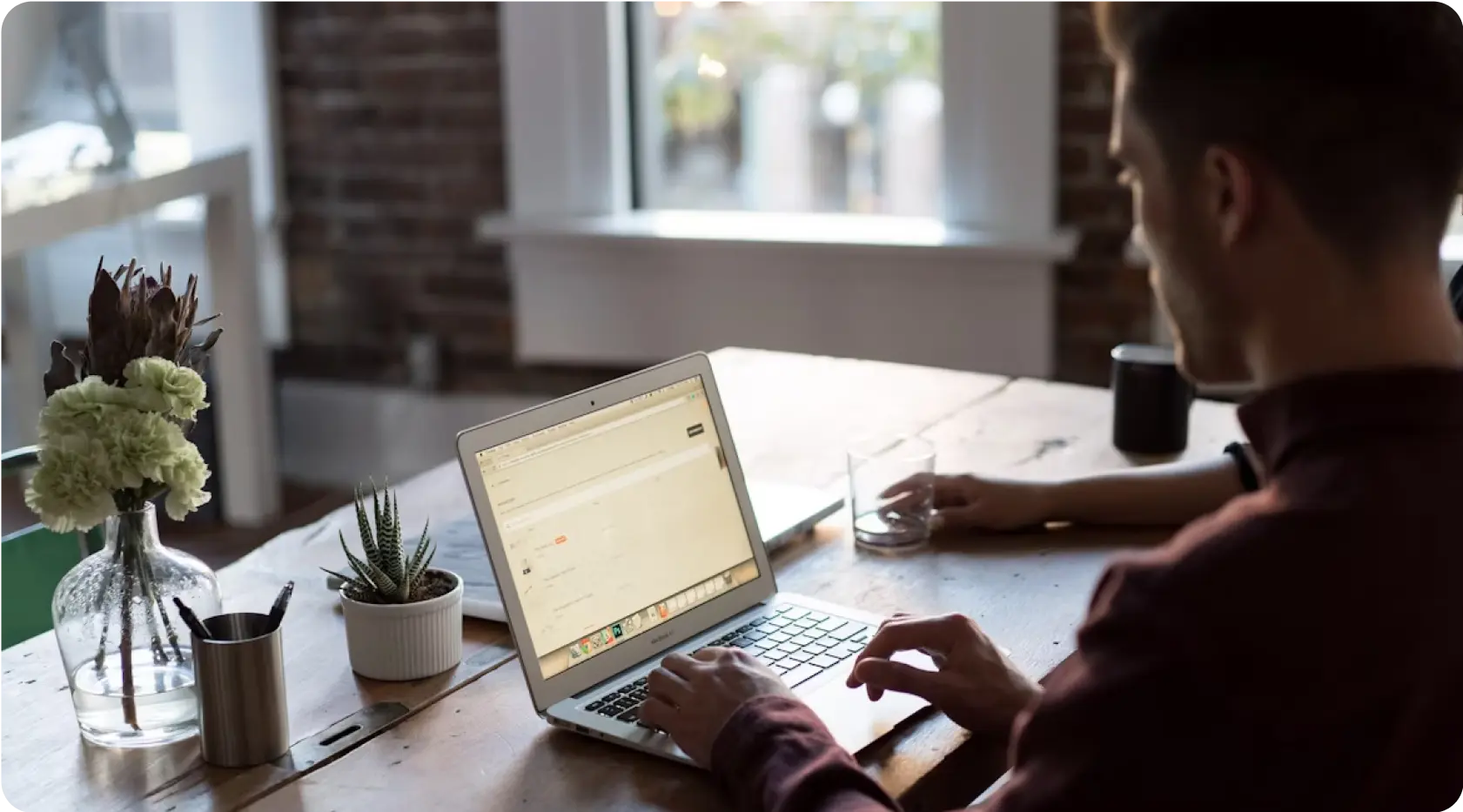 Person working on laptop